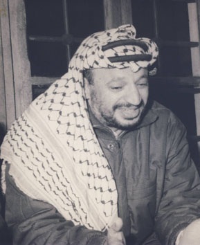Yasser Arafat wearing the keffiyeh